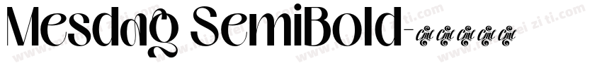 Mesdag SemiBold字体转换